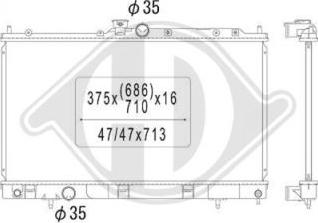 Diederichs DCM2524 - Radiators, Motora dzesēšanas sistēma autodraugiem.lv