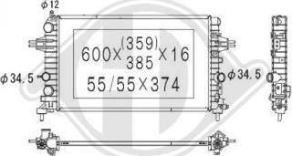 Diederichs DCM2660 - Radiators, Motora dzesēšanas sistēma autodraugiem.lv