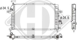 Diederichs DCM2661 - Radiators, Motora dzesēšanas sistēma autodraugiem.lv