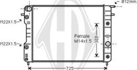 Diederichs DCM2606 - Radiators, Motora dzesēšanas sistēma autodraugiem.lv
