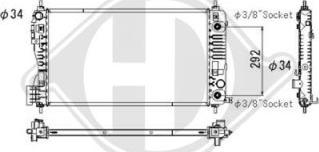 Diederichs DCM2612 - Radiators, Motora dzesēšanas sistēma autodraugiem.lv