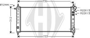 Diederichs DCM2630 - Radiators, Motora dzesēšanas sistēma autodraugiem.lv