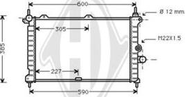 Diederichs DCM2632 - Radiators, Motora dzesēšanas sistēma autodraugiem.lv