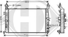 Diederichs DCM2674 - Radiators, Motora dzesēšanas sistēma autodraugiem.lv