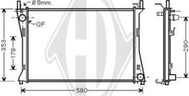 Diederichs DCM2089 - Radiators, Motora dzesēšanas sistēma autodraugiem.lv