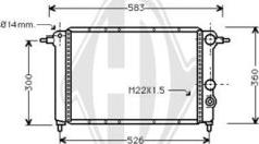 Diederichs DCM2842 - Radiators, Motora dzesēšanas sistēma autodraugiem.lv