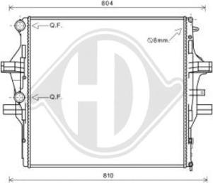 Diederichs DCM2302 - Radiators, Motora dzesēšanas sistēma autodraugiem.lv