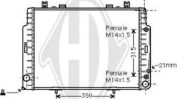 Diederichs DCM2338 - Radiators, Motora dzesēšanas sistēma autodraugiem.lv