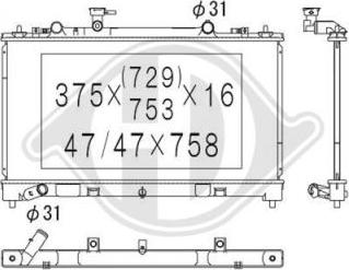 Diederichs DCM2273 - Radiators, Motora dzesēšanas sistēma autodraugiem.lv