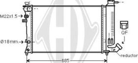 Diederichs DCM2747 - Radiators, Motora dzesēšanas sistēma autodraugiem.lv