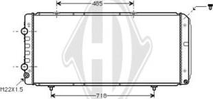 Diederichs DCM2755 - Radiators, Motora dzesēšanas sistēma autodraugiem.lv