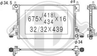 Diederichs DCM2716 - Radiators, Motora dzesēšanas sistēma autodraugiem.lv