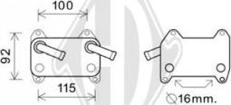 Diederichs DCO1079 - Eļļas radiators, Motoreļļa autodraugiem.lv