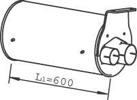 Dinex 49397 - Vidējais izpl. gāzu trokšņa slāpētājs autodraugiem.lv