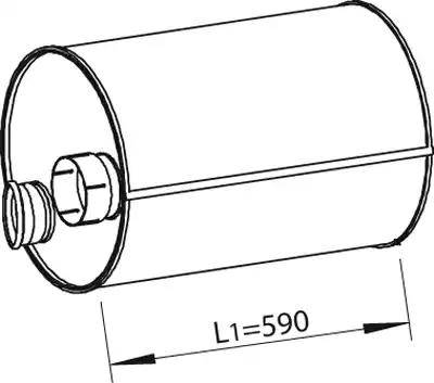 Dinex 47322 - Vidējais / Gala izpl. gāzu trokšņa slāpētājs autodraugiem.lv