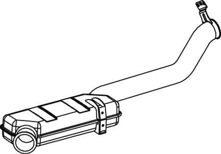 Dinex 68718 - Izplūdes gāzu trokšņa slāpētājs (pēdējais) autodraugiem.lv