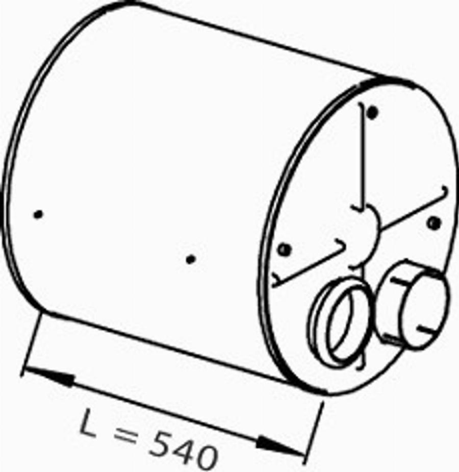 Dinex 21416 - Vidējais izpl. gāzu trokšņa slāpētājs autodraugiem.lv