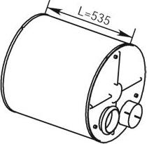 Dinex 21486 - Vidējais izpl. gāzu trokšņa slāpētājs autodraugiem.lv