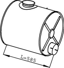 Dinex 21434 - Vidējais izpl. gāzu trokšņa slāpētājs autodraugiem.lv