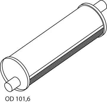 Dinex 21303 - Vidējais / Gala izpl. gāzu trokšņa slāpētājs autodraugiem.lv