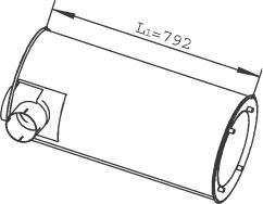 Dinex 28452 - Vidējais izpl. gāzu trokšņa slāpētājs autodraugiem.lv
