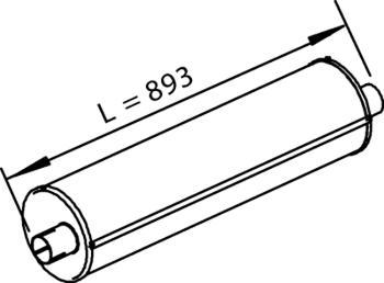 Dinex 28342 - Vidējais izpl. gāzu trokšņa slāpētājs autodraugiem.lv