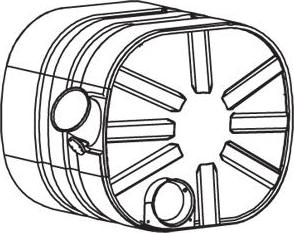 Dinex 80420 - Izplūdes gāzu trokšņa slāpētājs (pēdējais) autodraugiem.lv