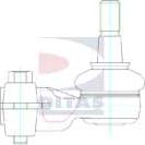 Ditas A1-1064 - Stūres šķērsstiepņa uzgalis autodraugiem.lv