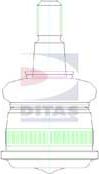 Ditas A2-1395 - Balst / Virzošais šarnīrs autodraugiem.lv