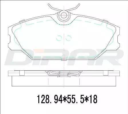 Ditas DFB3310 - Bremžu uzliku kompl., Disku bremzes autodraugiem.lv