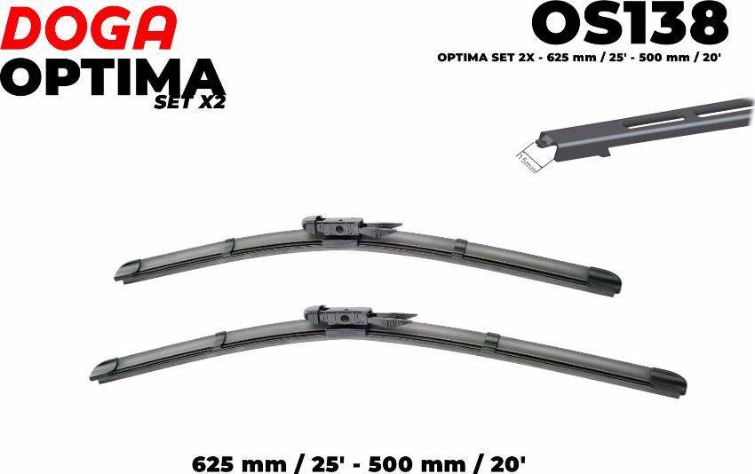 DOGA OS138 - Stikla tīrītāja slotiņa autodraugiem.lv