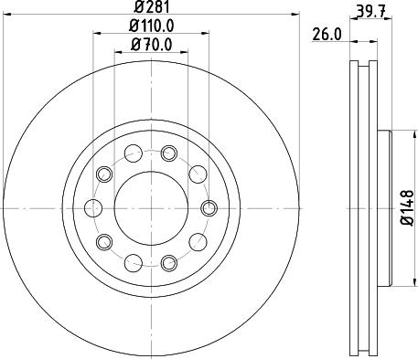 DON PCD14122 - Bremžu diski autodraugiem.lv