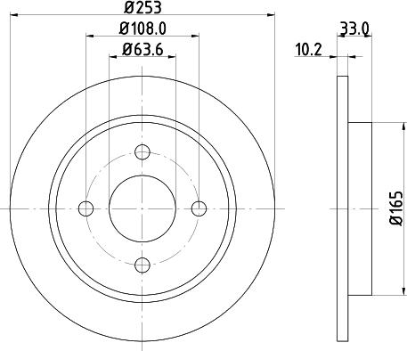 DON PCD10722 - Bremžu diski autodraugiem.lv