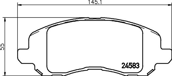 DON PCP1453 - Bremžu uzliku kompl., Disku bremzes autodraugiem.lv