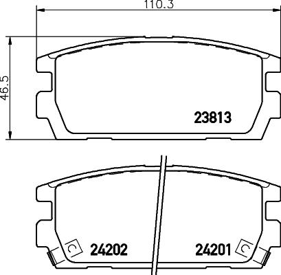 DON PCP1554 - Bremžu uzliku kompl., Disku bremzes autodraugiem.lv