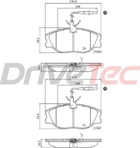 DriveTec DPAD909 - Bremžu uzliku kompl., Disku bremzes autodraugiem.lv