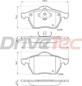 DriveTec DPAD978 - Bremžu uzliku kompl., Disku bremzes autodraugiem.lv