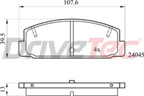 DriveTec DPAD401 - Bremžu uzliku kompl., Disku bremzes autodraugiem.lv