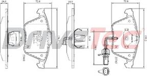 DriveTec DPAD1922 - Bremžu uzliku kompl., Disku bremzes autodraugiem.lv