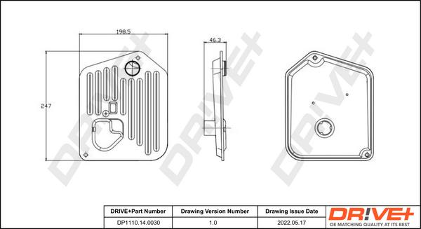 Dr!ve+ DP1110.14.0030 - Hidrofiltrs, Automātiskā pārnesumkārba autodraugiem.lv