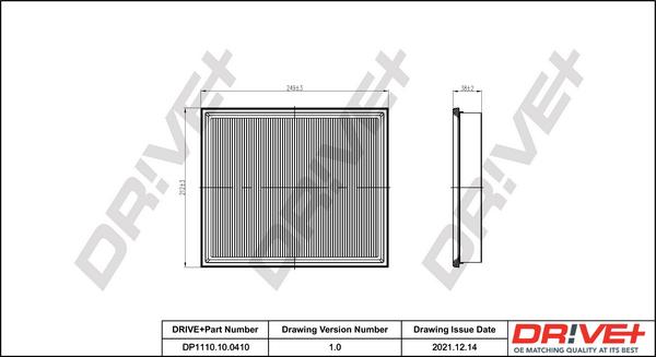 Dr!ve+ DP1110.10.0410 - Gaisa filtrs autodraugiem.lv