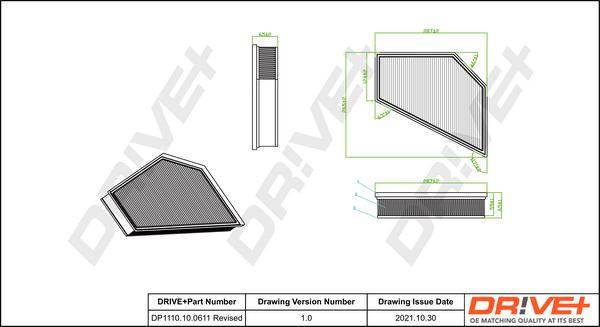 Dr!ve+ DP1110.10.0611 - Gaisa filtrs autodraugiem.lv