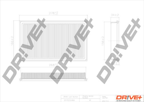 Dr!ve+ DP1110.10.0069 - Gaisa filtrs autodraugiem.lv