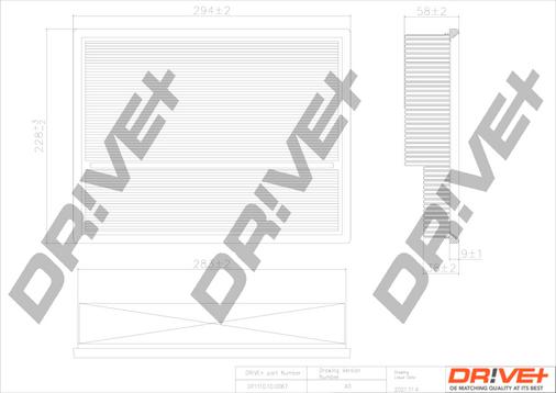 Dr!ve+ DP1110.10.0067 - Gaisa filtrs autodraugiem.lv