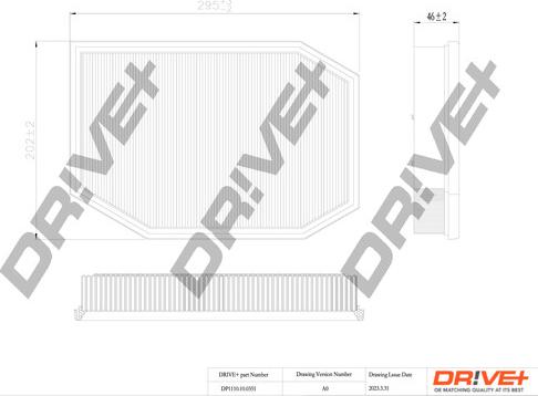 Dr!ve+ DP1110.10.0351 - Gaisa filtrs autodraugiem.lv