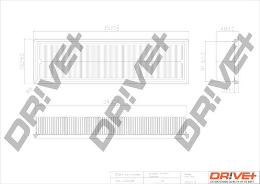 Dr!ve+ DP1110.10.0380 - Gaisa filtrs autodraugiem.lv