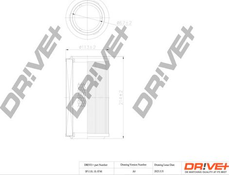 Dr!ve+ DP1110.10.0746 - Gaisa filtrs autodraugiem.lv