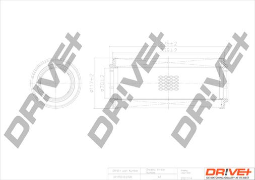 Dr!ve+ DP1110.10.0726 - Gaisa filtrs autodraugiem.lv