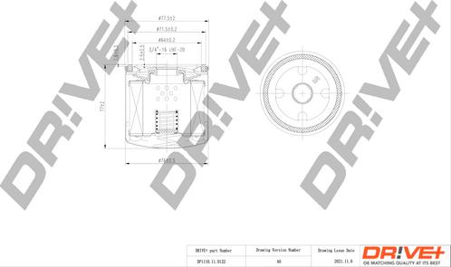 Dr!ve+ DP1110.11.0122 - Eļļas filtrs autodraugiem.lv