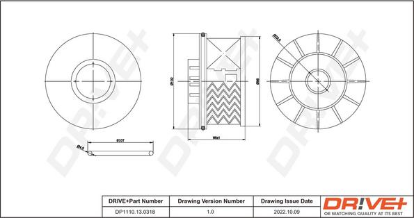 Dr!ve+ DP1110.13.0318 - Degvielas filtrs autodraugiem.lv